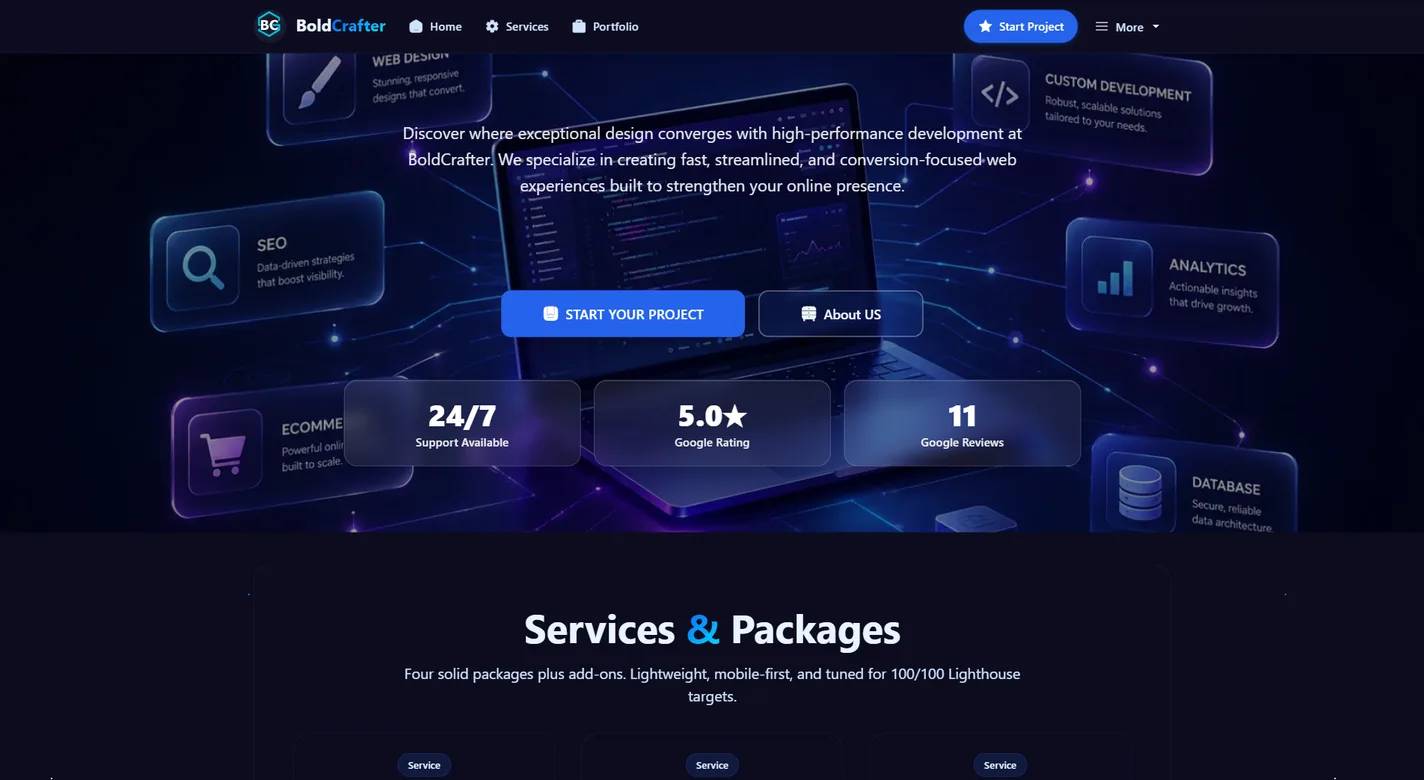 BoldCrafter - custom MVC platform for SEO, content and client delivery